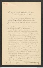 Nachlass Franz Steindachner, Brief von Otto Storch an die Kaiserliche Akademie der Wissenschaften (17.05.1914), Inv.Nr. 4.16, Seite 1